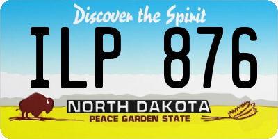 ND license plate ILP876