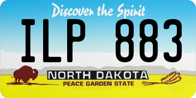 ND license plate ILP883