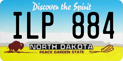 ND license plate ILP884