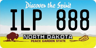 ND license plate ILP888