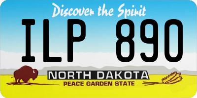 ND license plate ILP890