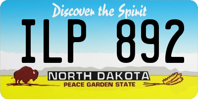 ND license plate ILP892
