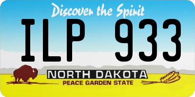 ND license plate ILP933