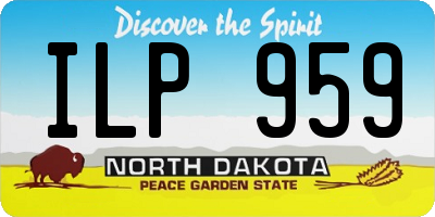 ND license plate ILP959