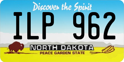 ND license plate ILP962