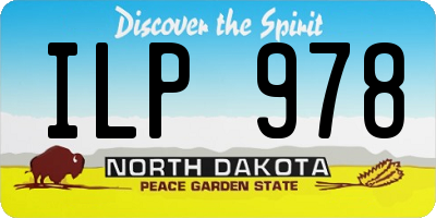 ND license plate ILP978