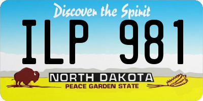 ND license plate ILP981