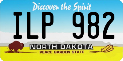 ND license plate ILP982