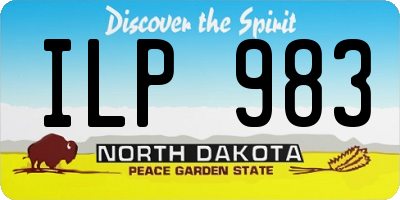 ND license plate ILP983