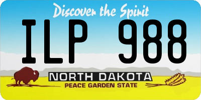 ND license plate ILP988