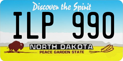 ND license plate ILP990