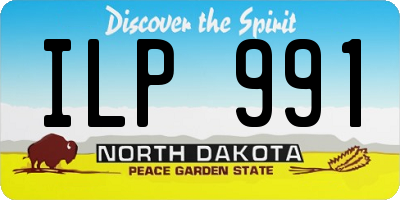 ND license plate ILP991