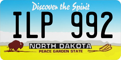 ND license plate ILP992