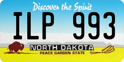 ND license plate ILP993