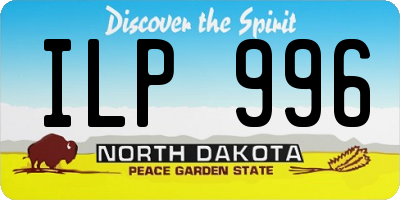 ND license plate ILP996