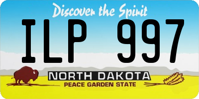 ND license plate ILP997