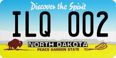 ND license plate ILQ002