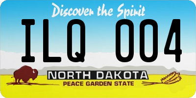 ND license plate ILQ004