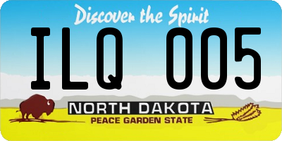 ND license plate ILQ005