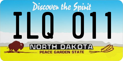 ND license plate ILQ011