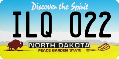 ND license plate ILQ022