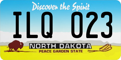 ND license plate ILQ023
