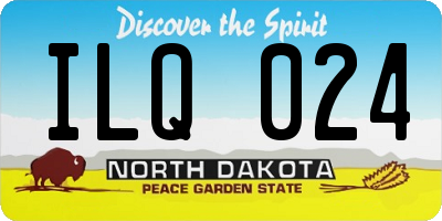 ND license plate ILQ024