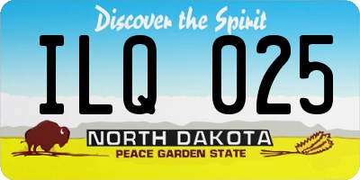 ND license plate ILQ025