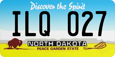 ND license plate ILQ027