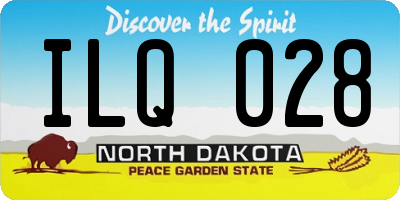 ND license plate ILQ028