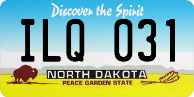 ND license plate ILQ031