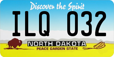 ND license plate ILQ032