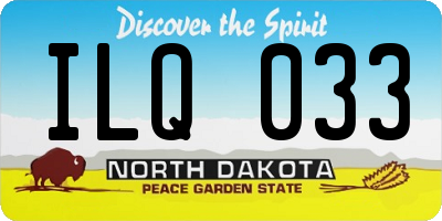 ND license plate ILQ033