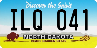 ND license plate ILQ041