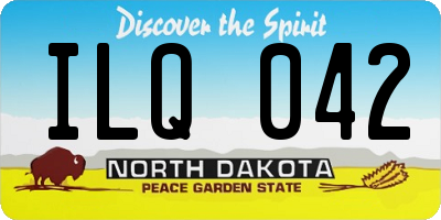ND license plate ILQ042