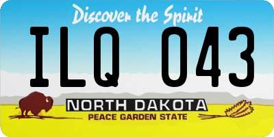 ND license plate ILQ043