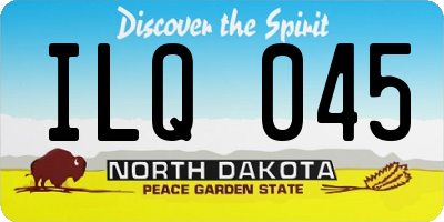 ND license plate ILQ045