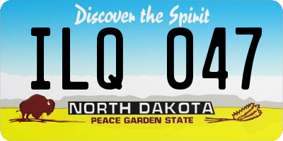ND license plate ILQ047
