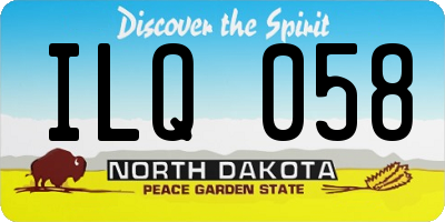 ND license plate ILQ058