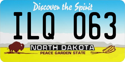 ND license plate ILQ063