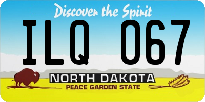 ND license plate ILQ067