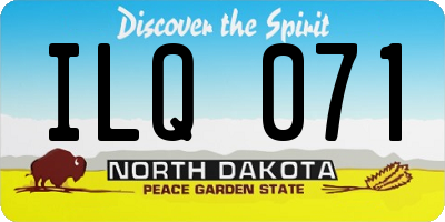 ND license plate ILQ071
