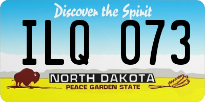 ND license plate ILQ073