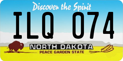 ND license plate ILQ074