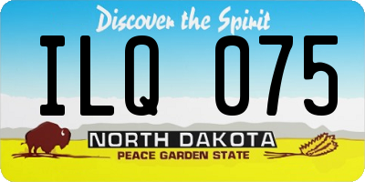 ND license plate ILQ075