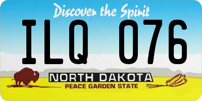 ND license plate ILQ076