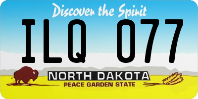 ND license plate ILQ077