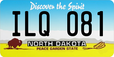 ND license plate ILQ081