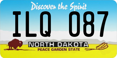 ND license plate ILQ087