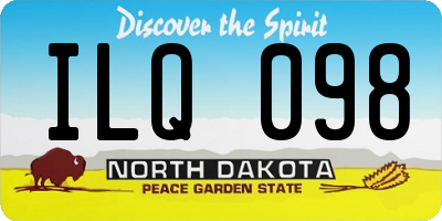 ND license plate ILQ098